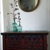 Old wedding chest painted 1891