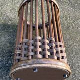 Bamboo rattan umbrella stand, vintage, 60s