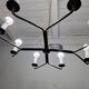 Mid century Italian Brass Chandelier (Attributed to Stilnovo) with 8 Arms Italy.