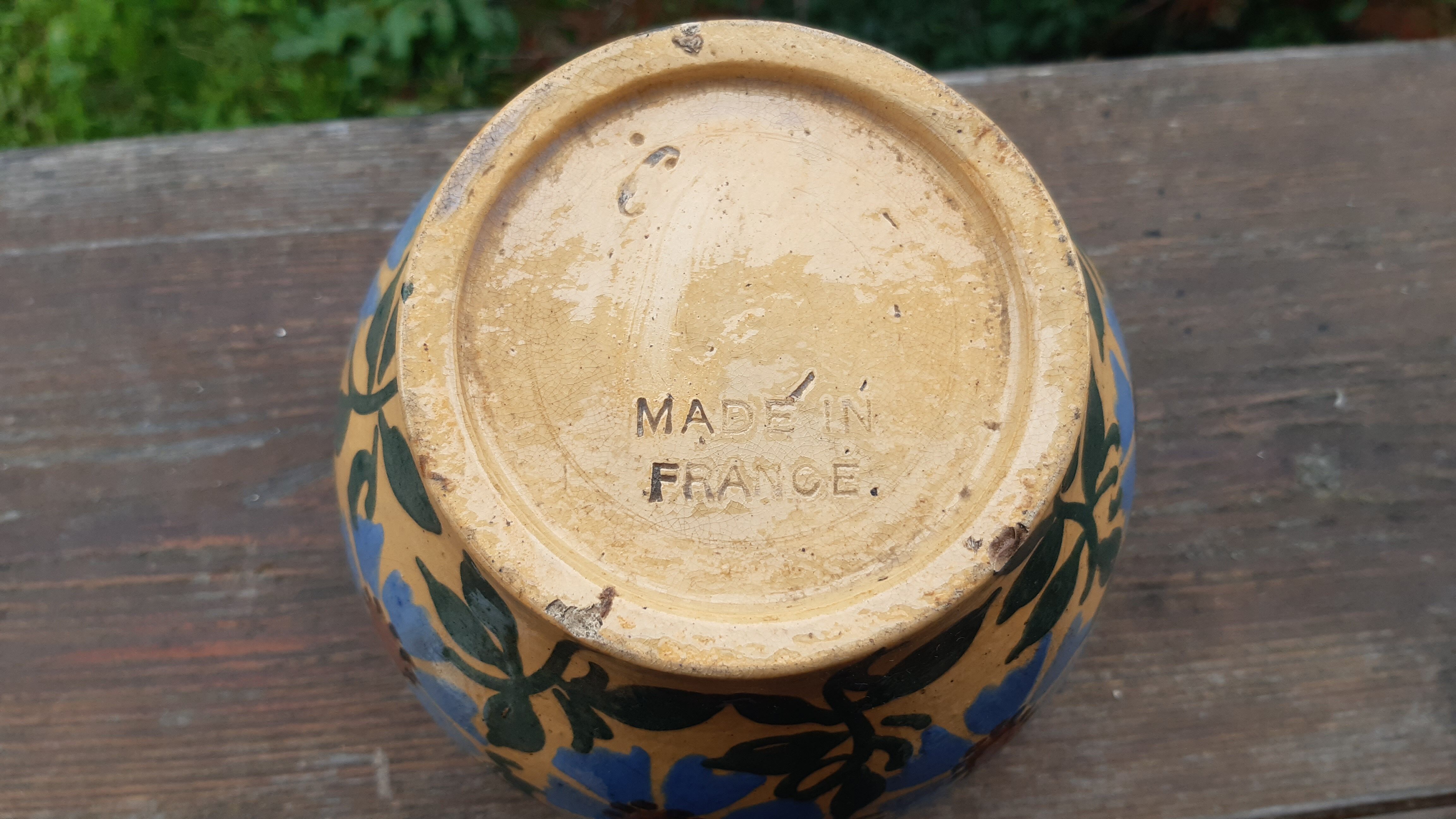 Glazed terracotta vase France 1960