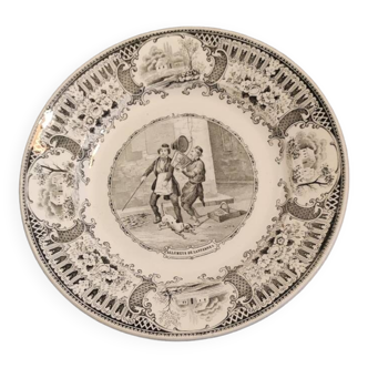 Assiette parlante Creil et Montereau