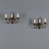 Antique wall sconces in gilded bronze, 3 lights, Italy, 20th century.