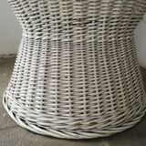 Braided rattan armchair