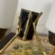 Double corner wall light 1950s 1960s in gilded metal with glass tulips.