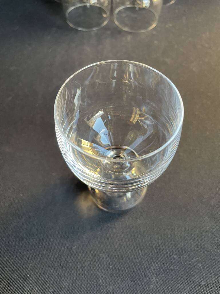 6 Crystal wine glasses – Hollow ball base