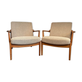 Scandinavian armchair pair Tove & Edvard Kindt-larsen