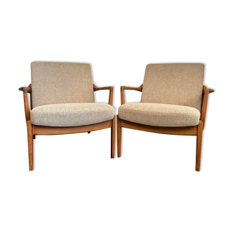 Scandinavian armchair pair Tove & Edvard Kindt-larsen