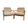 Paire de fauteuils scandinaves Tove & Edvard Kindt-larsen