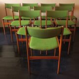 Set of 10 danish teak dining chairs by Erik Buch, 1960