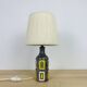 50s ceramic lamp, wool lampshade