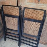 2 chaises pliantes en cannage