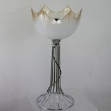 Lamp "space age". glass reflector, metal base. Circa 1970