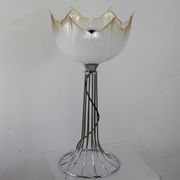 Lamp "space age". glass reflector, metal base. Circa 1970
