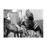 Photograph "Frida Kahlo and Granizo", Casa Azul, Mexico, 1939 / 15 x 20 cm / B&W