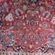 Handmade 1920s Persian Kashan rug 134 x 208 cm - deep ruby & indigo (1C1194)