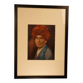 Artiste indien, Portrait d'Homme, années 1980