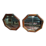 Miroirs forme octogonal en bambou