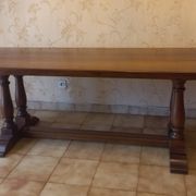 Grande table monastère en noyer français – 220 × 90 cm