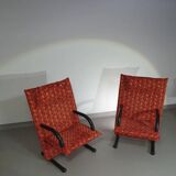 2 x Designed by Burkhard Vogtherr. Manufactured by Arflex in Italy. This Post-Modern ’ T-Line ’