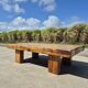 150 cm vintage solid oak rustic brutalist wabi sabi beam coffee table