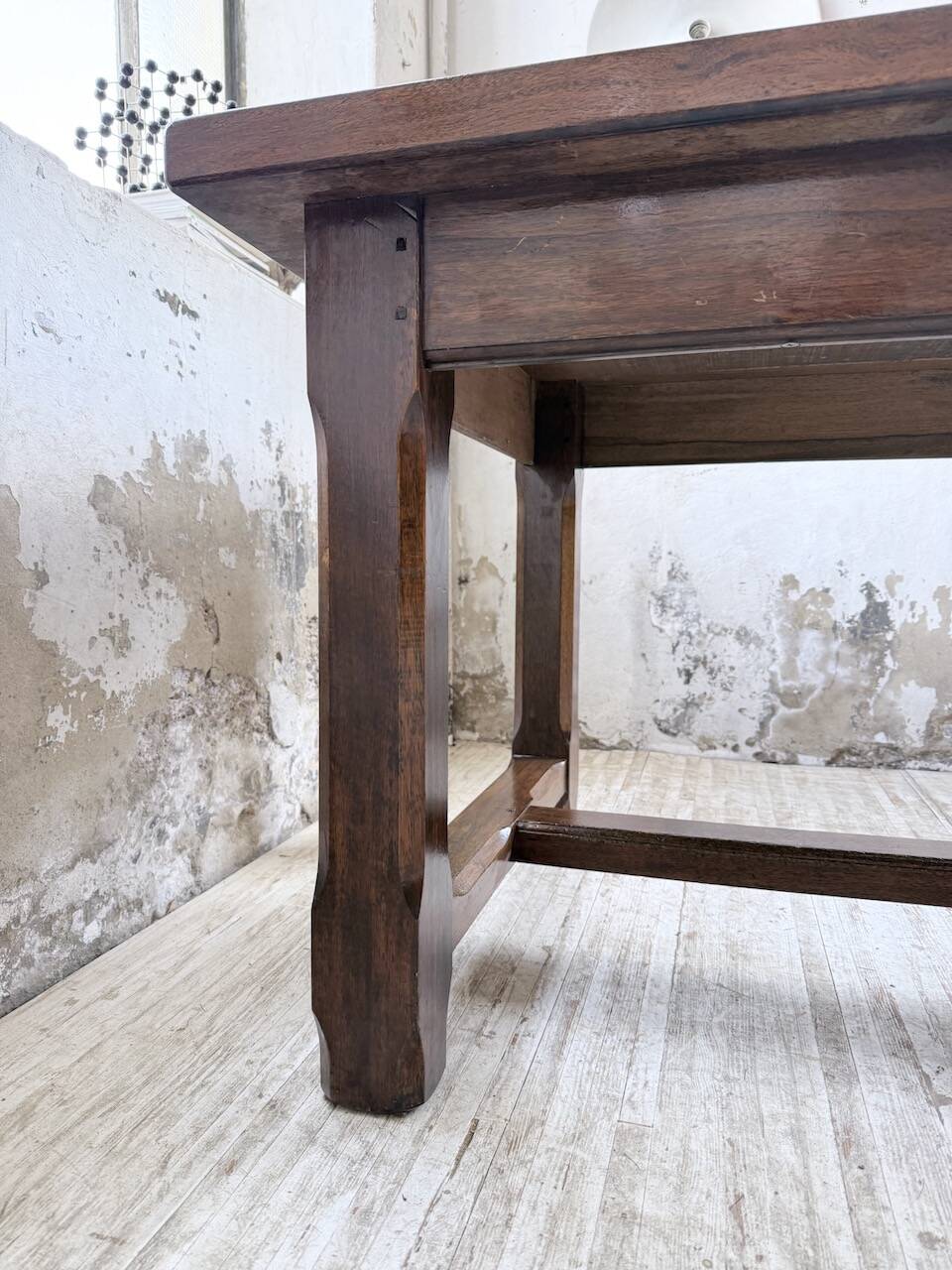 Table de ferme campagne noyer massif XL 250cm