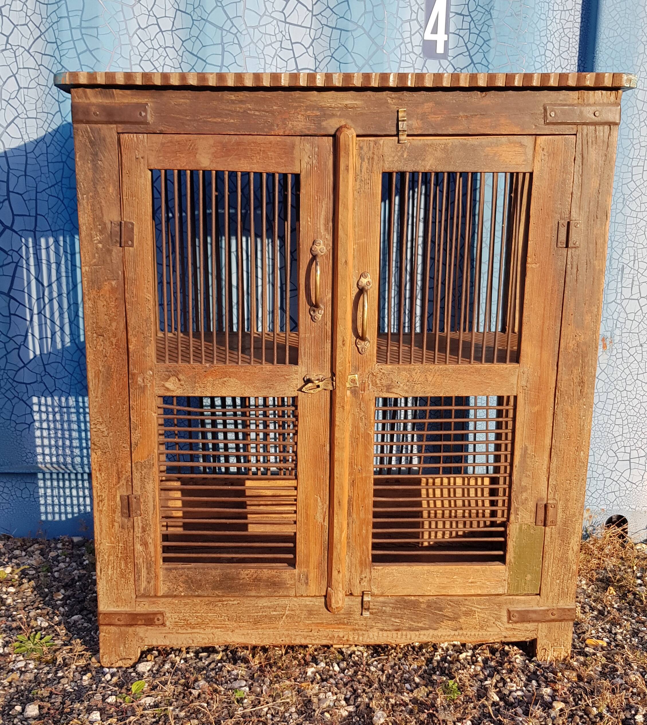 Old teak mesh pantry