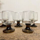 6 verres à liqueur vintage