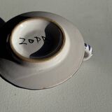 Dutch white and blue candlestick with windmill pattern H5 D10