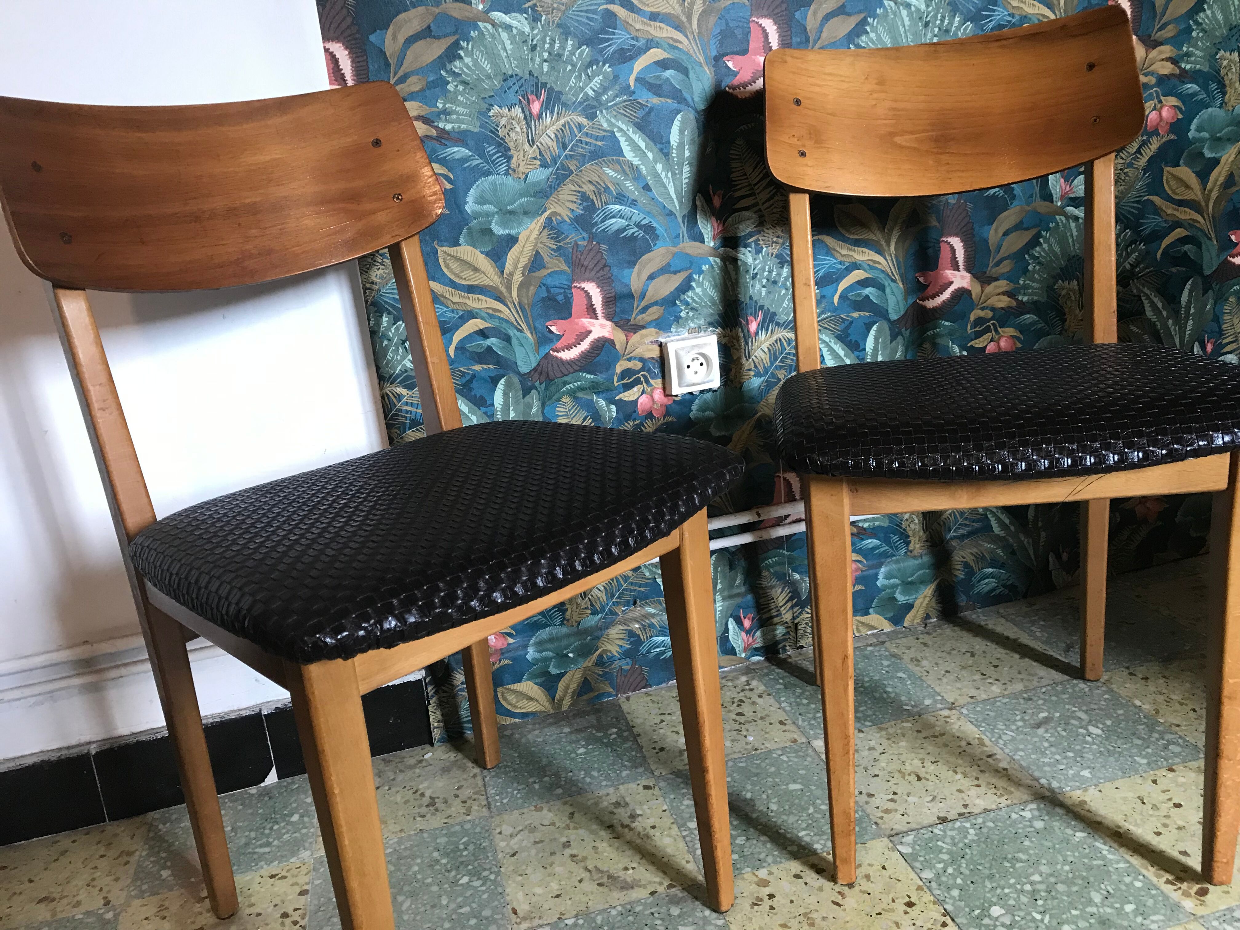 Pair of vintage Scandinavian chairs 1960's