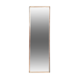 Miroir mural rectangulaire cadre en laiton et bord blanc, Italie