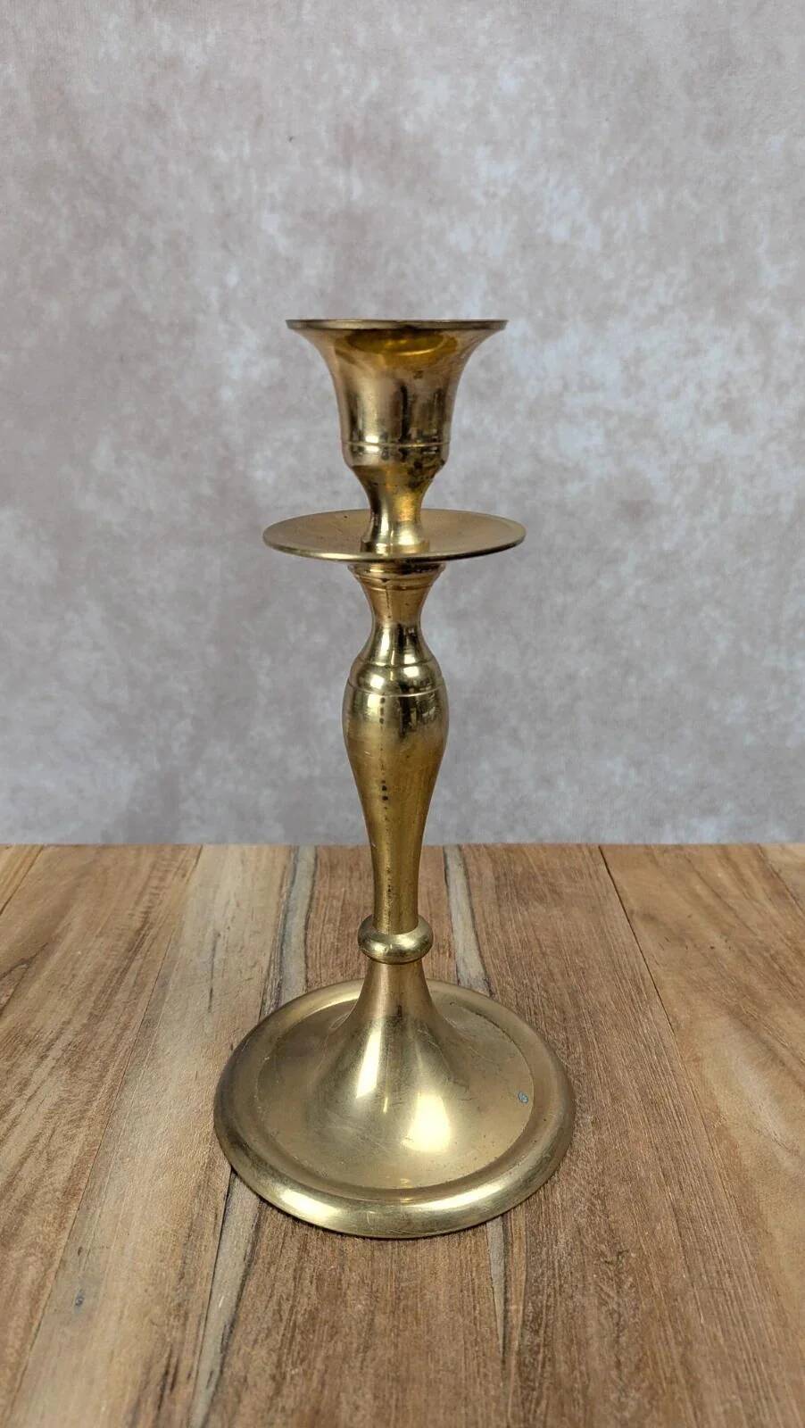 Antique brass candlestick