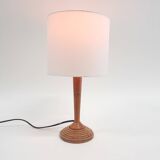 Vintage small bamboo table light, 1960's