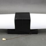 Mid-century wall light in bakelite and glass, 1960s