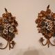 Hand-forged gilded silver-plated candle wall lamps by S. Salvadori