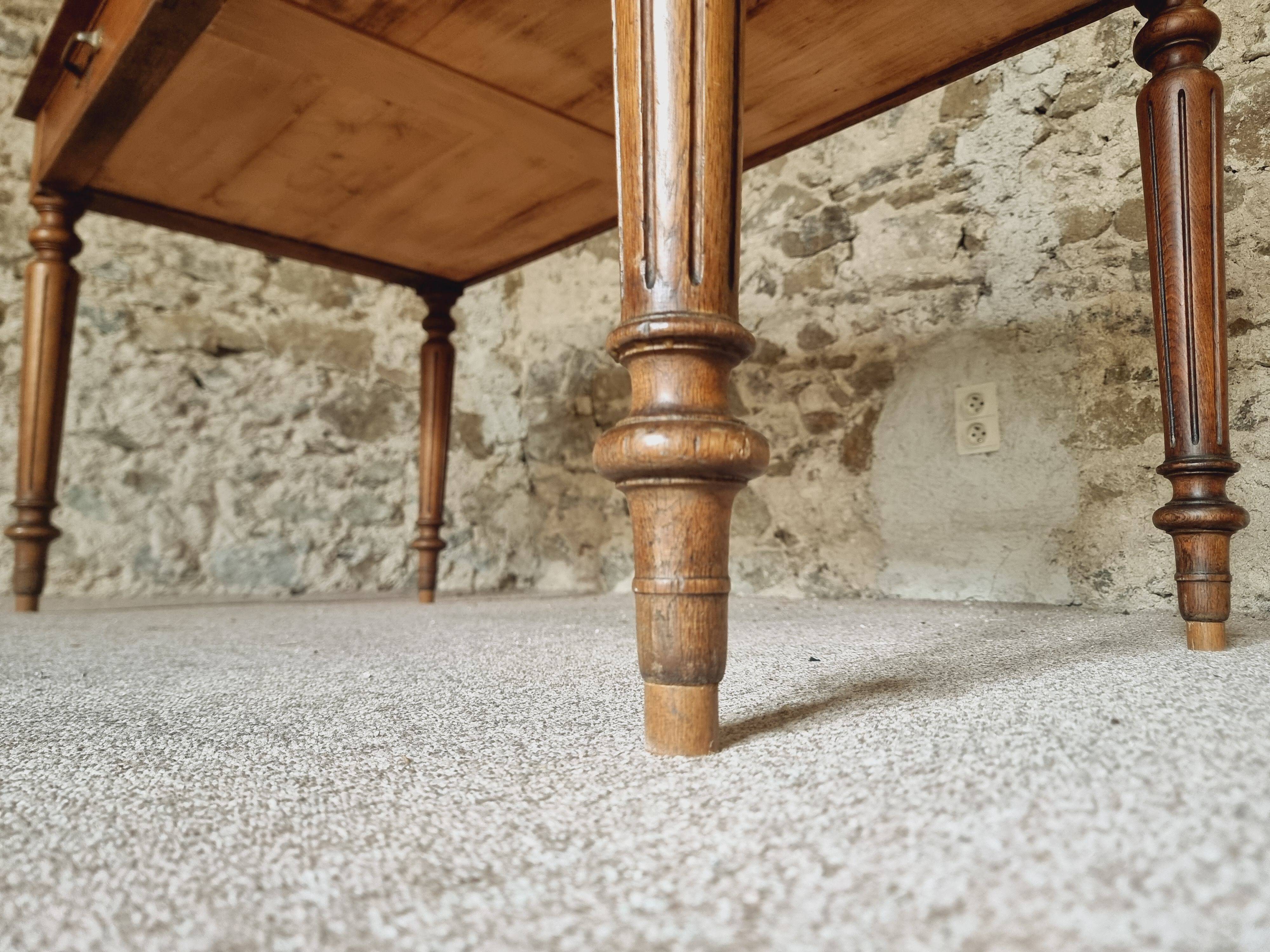 Antique Oak Table – 1930s Desk or Dining Table
