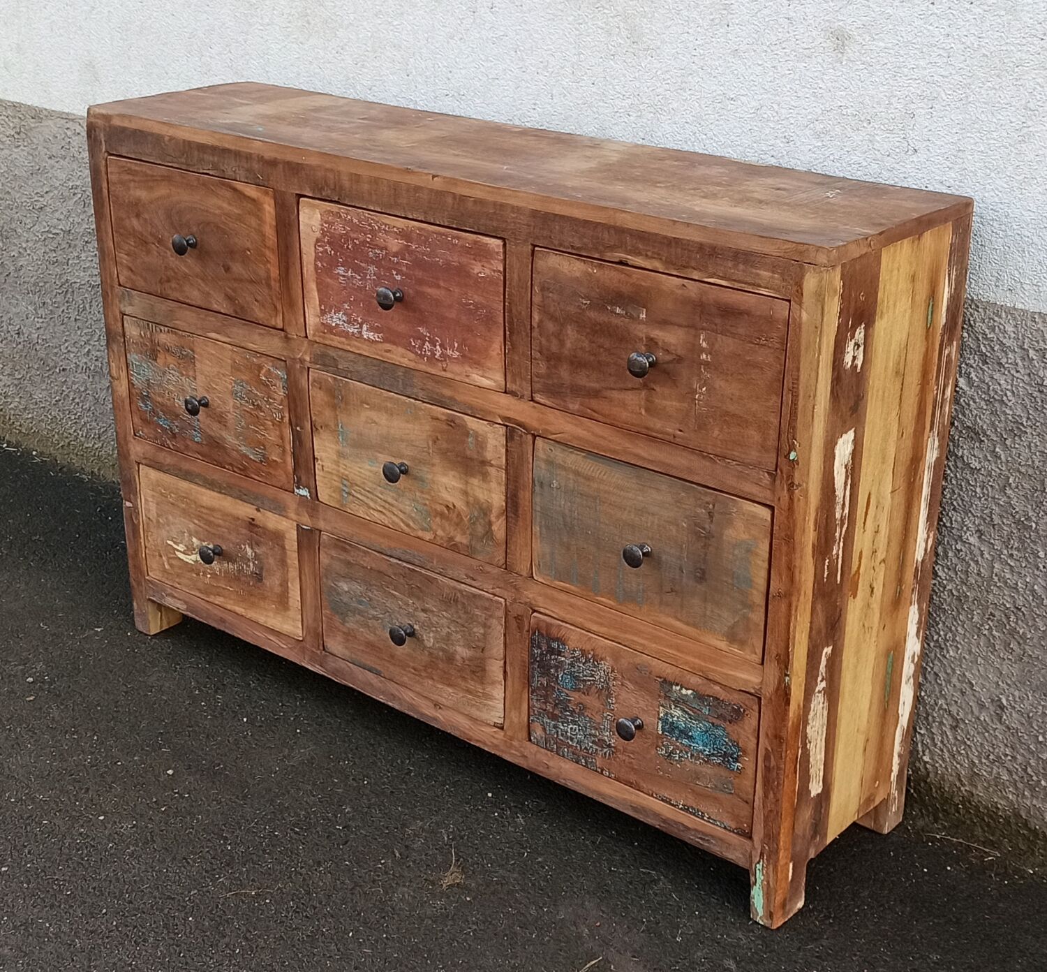 Wooden chest of drawers 9 drawers
