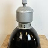 Industrial Black Enamel Factory Lamp from Elektrosvit, 1960s