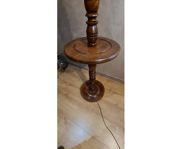 Wood Floor Lamp Turned 1940 To 50 Very, Antique Wood Floor Lamp With Table