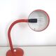 Vintage desk lamp red lacquered metal 1970