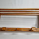 Wooden coat rack, 5 hooks, 74 cm