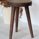 Vintage wooden tripod stool