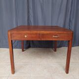 Vintage walnut table with 2 drawers