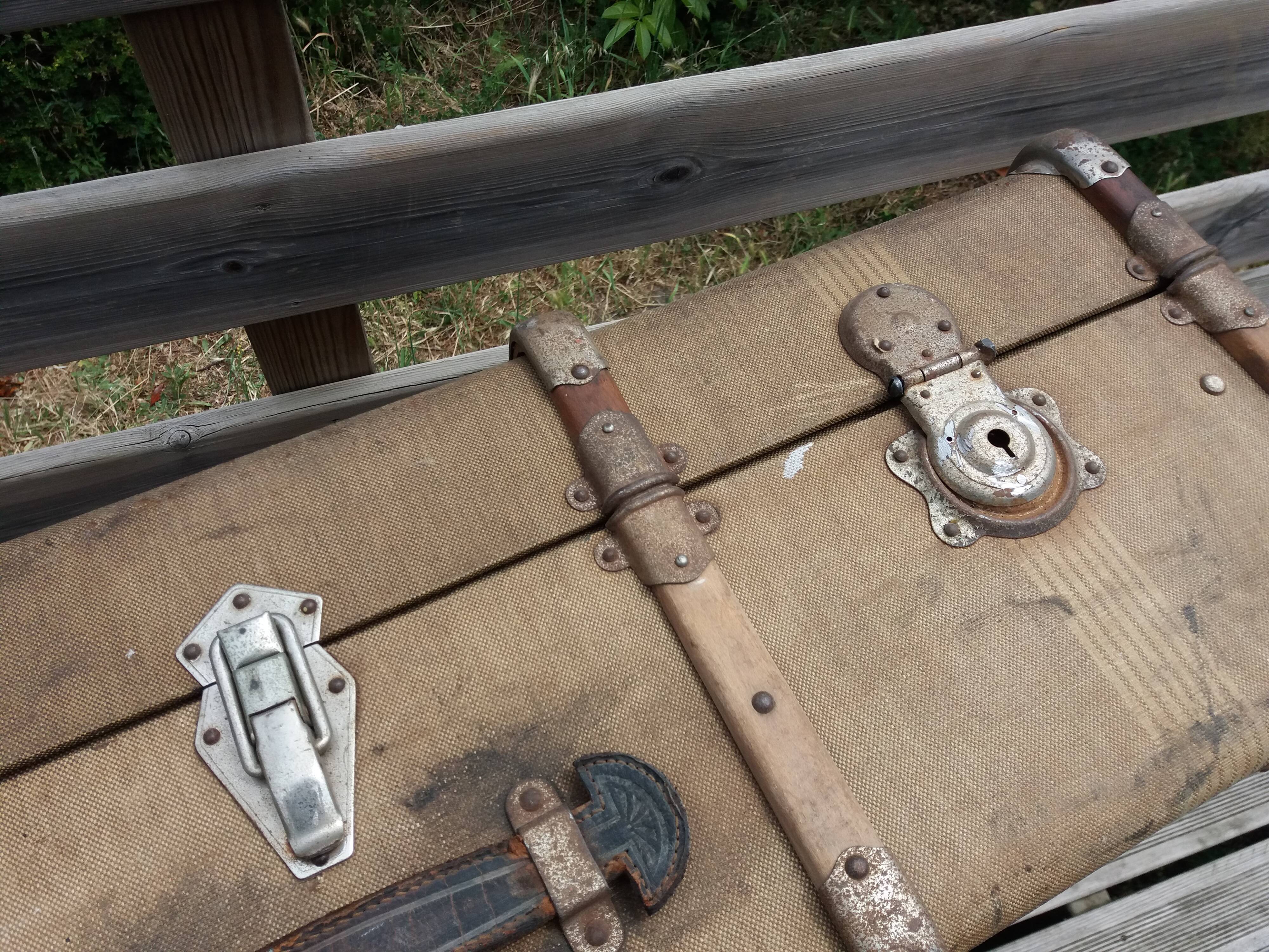 Old travel trunk
