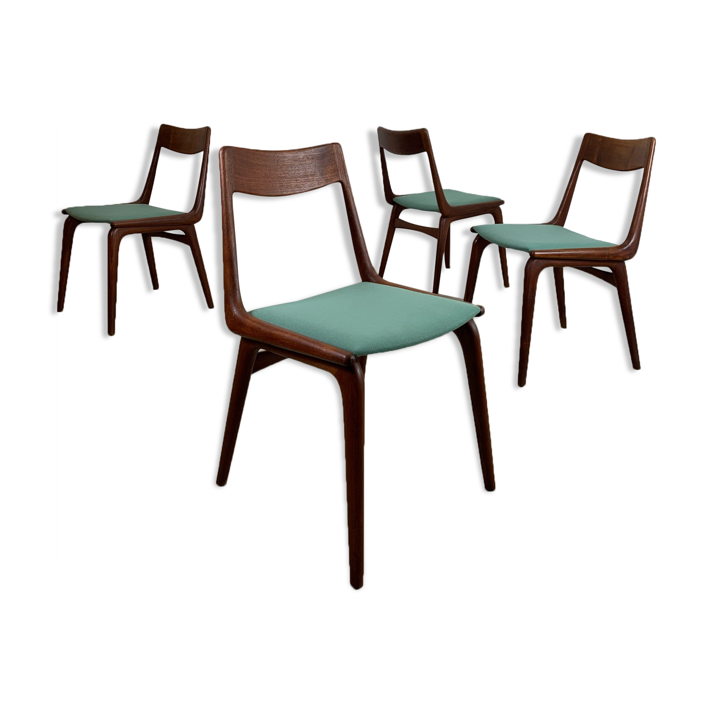 Boomerang Dining Chairs by Alfred Christensen for Slagelse Møbelværk Denmark 60s