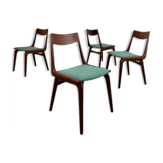 Boomerang Dining Chairs by Alfred Christensen for Slagelse Møbelværk Denmark 60s
