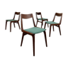 Boomerang Dining Chairs by Alfred Christensen for Slagelse Møbelværk Denmark 60s