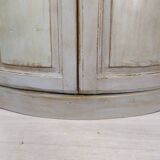 Rustic patinated corner cupboard