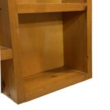 Porte-manteau console miroir en pin vintage au design minimaliste