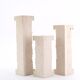 Set of 3 travertine column candle holders Marble Art Marta