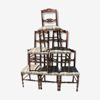 Série de 6 chaises, en merisier, 19ème